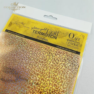 Metallic foil Termoton - glitter gold