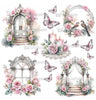 8" x 8" paper pad - Pink Roses - Crafty Wizard