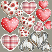 8" x 8" paper pad - Heart of the Sun Backgrounds and Basic Mix Set
