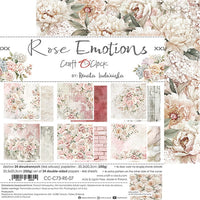 8" x 8" paper pad - Rose Emotions Backgrounds and Basic Mix Set
