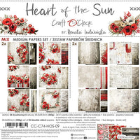 8" x 8" paper pad - Heart of the Sun Backgrounds and Basic Mix Set