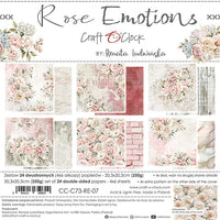 8" x 8" paper pad - Rose Emotions Backgrounds and Basic Mix Set