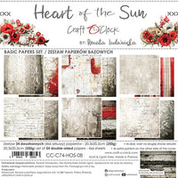 8" x 8" paper pad - Heart of the Sun Backgrounds and Basic Mix Set
