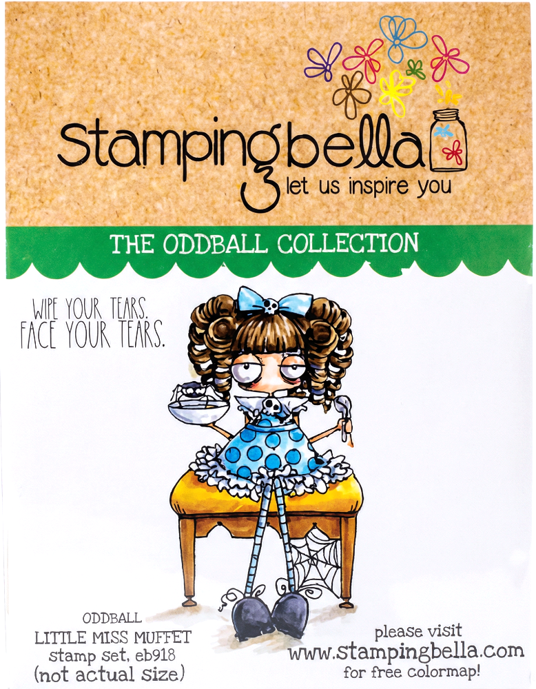 Stamping Bella - Oddball Little Miss Muffett - Rubber Stamp Set ...