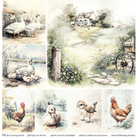 11.8" x 12.1" paper pad - Cottage in the Country