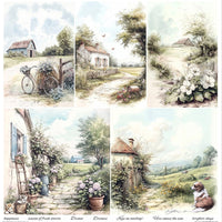 11.8" x 12.1" paper pad - Cottage in the Country