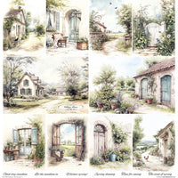 11.8" x 12.1" paper pad - Cottage in the Country