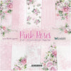 8" x 8" paper pad - Pink Roses - Crafty Wizard