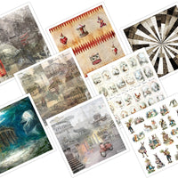 11.8" x 12.1" ITD Collection - Set 14 - mixed design paper sheets