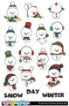 C.C. Designs - Snowman Inchies - Clear Stamp Set