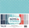 12" x 12" paper pad - Winter Dots & Stripes - Crafty Wizard