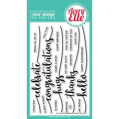 Avery Elle - Sentimental - Clear Stamp Set - Crafty Wizard