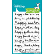 Lawn Fawn - Celebration Scripty Sentiments - Clear Stamp Set - Crafty Wizard