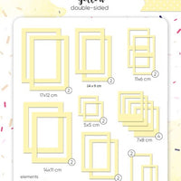 39pcs Yellow Photo Frames - Crafty Wizard