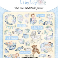 55pcs Shabby Baby Boy die cuts - Crafty Wizard