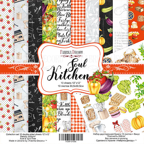 12" x 12" paper pad - Soul Kitchen - Crafty Wizard