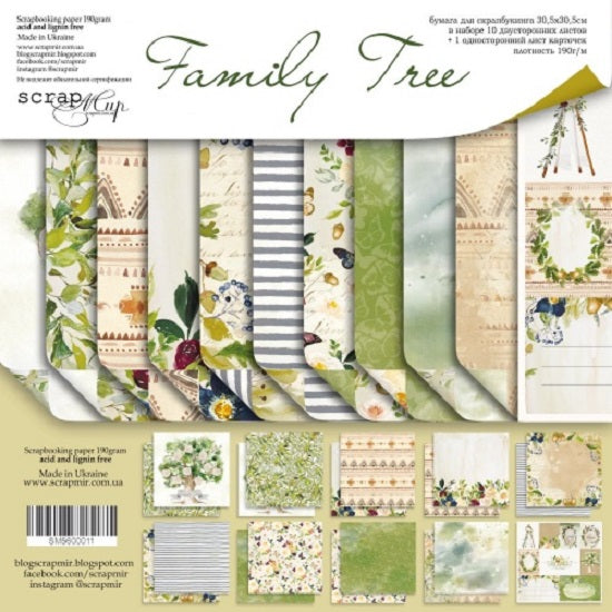 12 x 12 paper pad - Family Tree