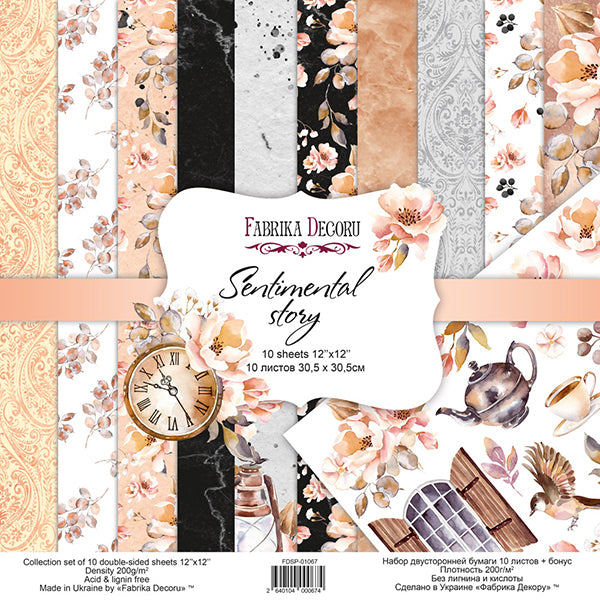 12" x 12" paper pad - Sentimental Story - Crafty Wizard