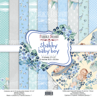 12" x 12" paper pad - Shabby Baby Boy - Crafty Wizard