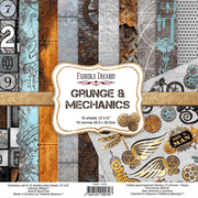12" x 12" paper pad - Grunge & Mechanics - Crafty Wizard