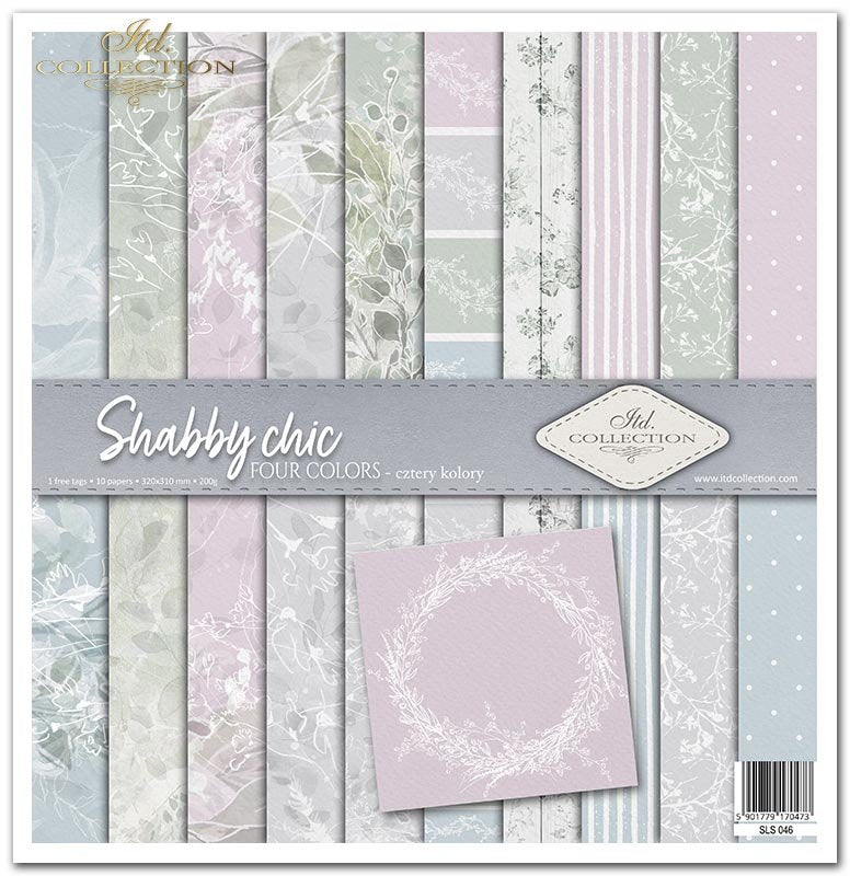 Shabby chic four colours -  paper pad - Crafty Wizard