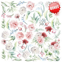 12" x 12" paper pad - Peony Garden