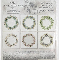 Floral  Wreaths - rice paper set