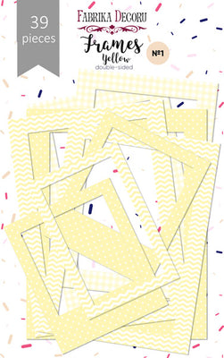 39pcs Yellow Photo Frames - Crafty Wizard