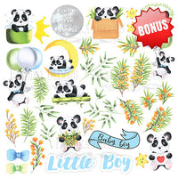 8" x 8" paper pad - My Little Panda Boy - Crafty Wizard