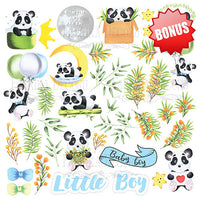 12" x 12" paper pad - My Little Panda Boy - Crafty Wizard