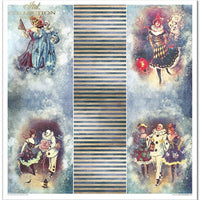 11.8" x 12.1" paper pad - Carnival - Pierrot in Love