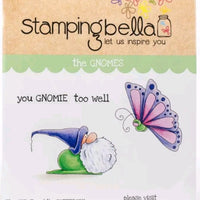 Stamping Bella - The Gnome and the Butterfly - Rubber Stamp Set - Crafty Wizard