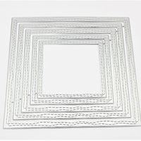 Crafty Wizard - 5pcs Large Irregular Stitch Edge Nesting Square Dies