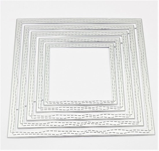 Crafty Wizard - 5pcs Large Irregular Stitch Edge Nesting Square Dies