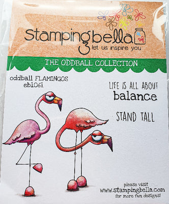 Stamping Bella Oddball Flamingos - Rubber Stamp Set