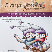 Stamping Bella  - Mini Oddballs on a Sled - Rubber Stamp Set