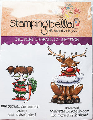 Stamping Bella  - Mini Oddball Switcheroo - Rubber Stamp Set