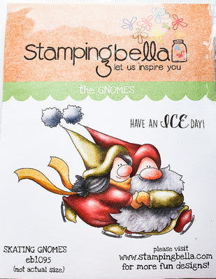 Stamping Bella - Skating Gnomes - Rubber Stamp Set