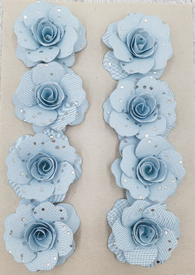 Handmade paper flowers - silver dots