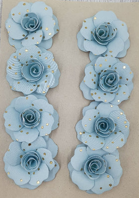 Handmade paper flowers - gold dots