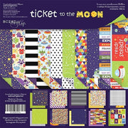 8" x 8" paper pad - Ticket to the Moon - Crafty Wizard
