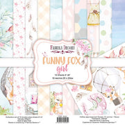 8" x 8" paper pad - Funny Fox Girl