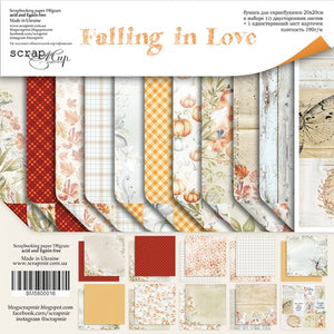 8" x 8" paper pad - Falling in Love - Crafty Wizard