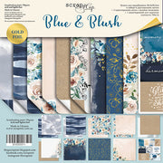 12" x 12" paper pad - Blue & Blush - Crafty Wizard