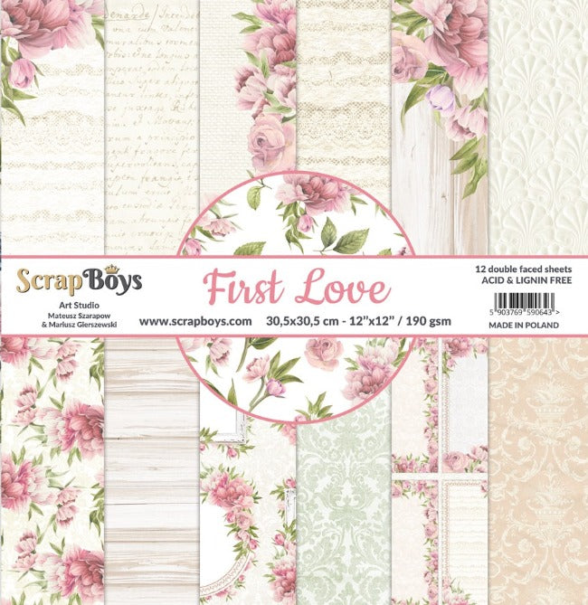 12" x 12" paper pad - First Love