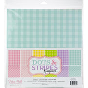 12" x 12" paper pad - Spring Dots & Stripes Gingham