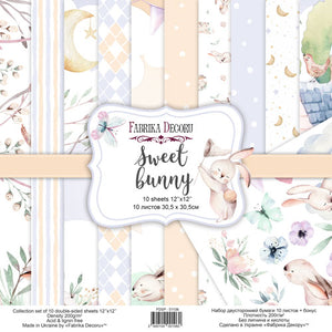12" x 12" paper pad - Sweet Bunny
