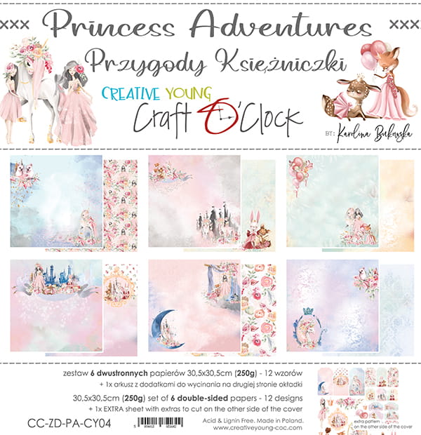 12" x 12" paper pad - Princess Adventures