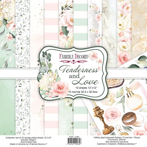12" x 12" paper pad - Tenderness & Love - Crafty Wizard