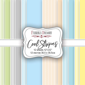 12" x 12" paper pad - Cool Stripes - Crafty Wizard